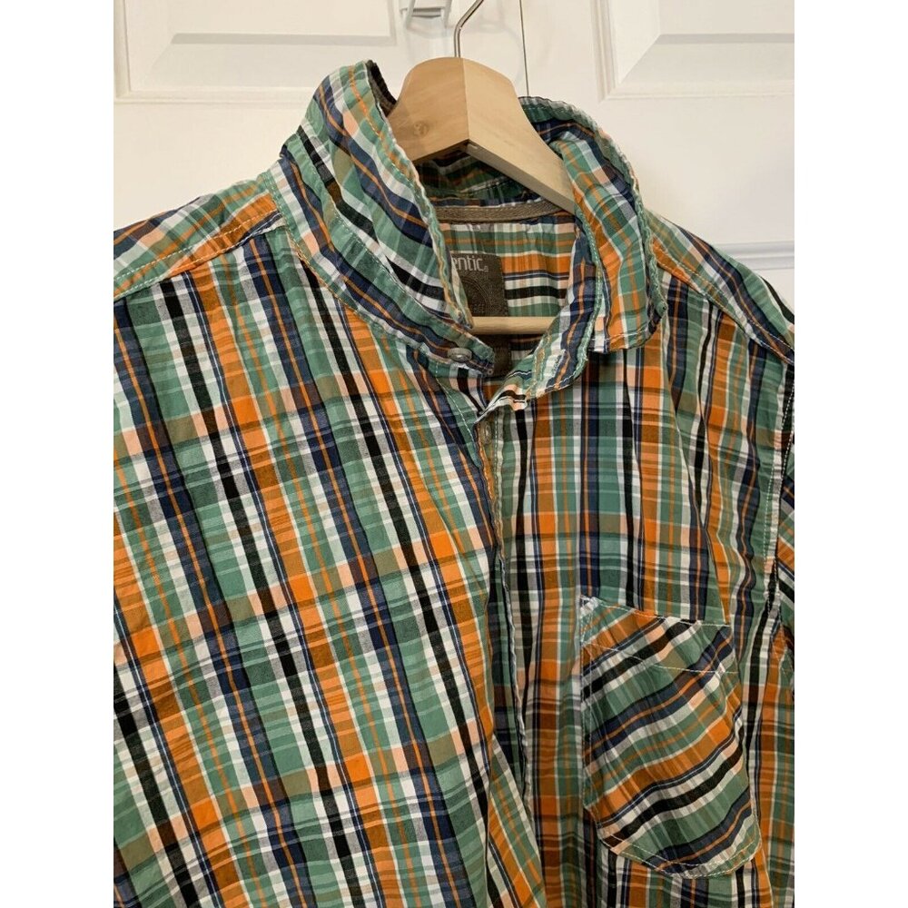 IDENTIC SUMMER CAMP MEN'S‎ SHIRT SZ XXL ORANGE GREEN White Black